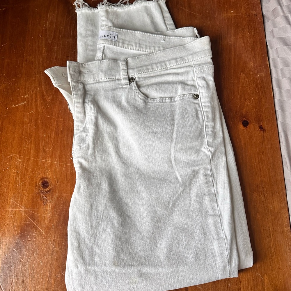 White jeans , brand The loft